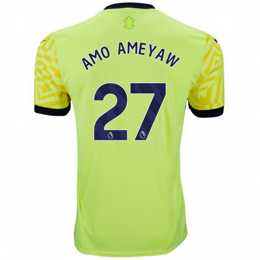 Enfant Maillot Samuel Amo-Ameyaw #27 Jaune Tenues Extérieur 2024/25 T-Shirt Suisse