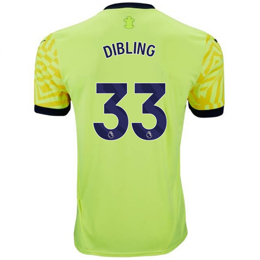 Kinder Tyler Dibling #33 Gelb Auswärtstrikot Trikot 2024/25 T-Shirt Schweiz