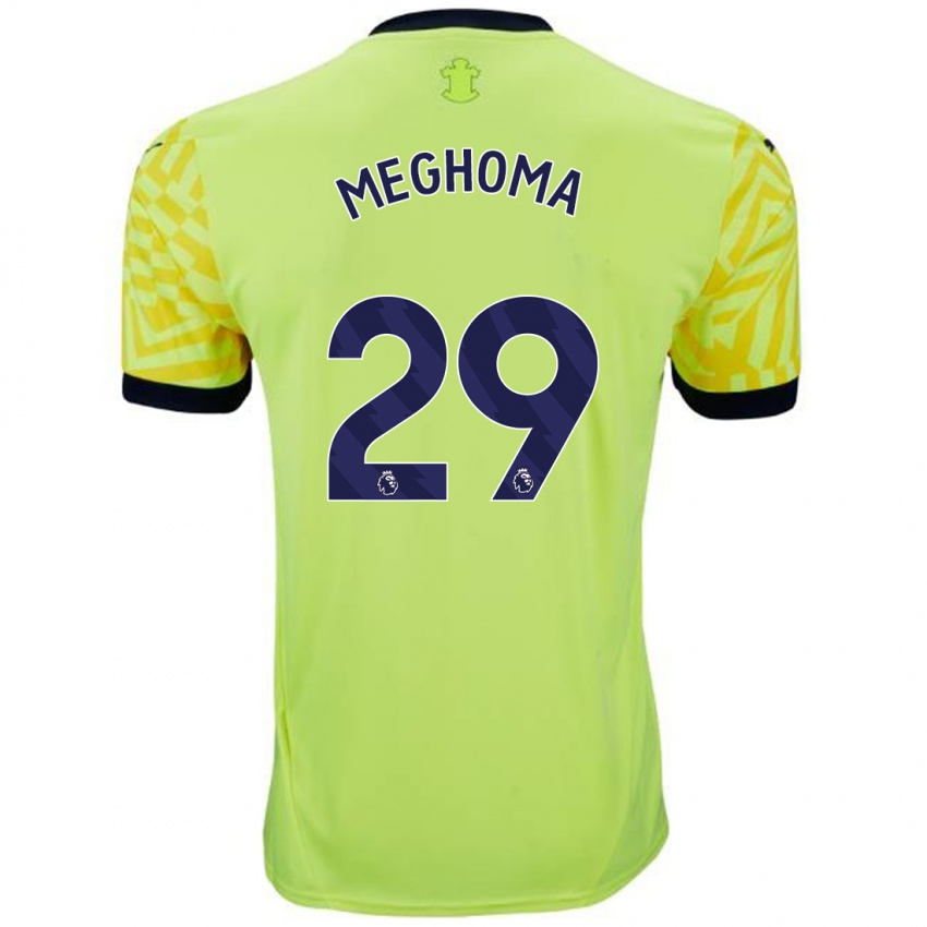 Enfant Maillot Jayden Meghoma #29 Jaune Tenues Extérieur 2024/25 T-Shirt Suisse