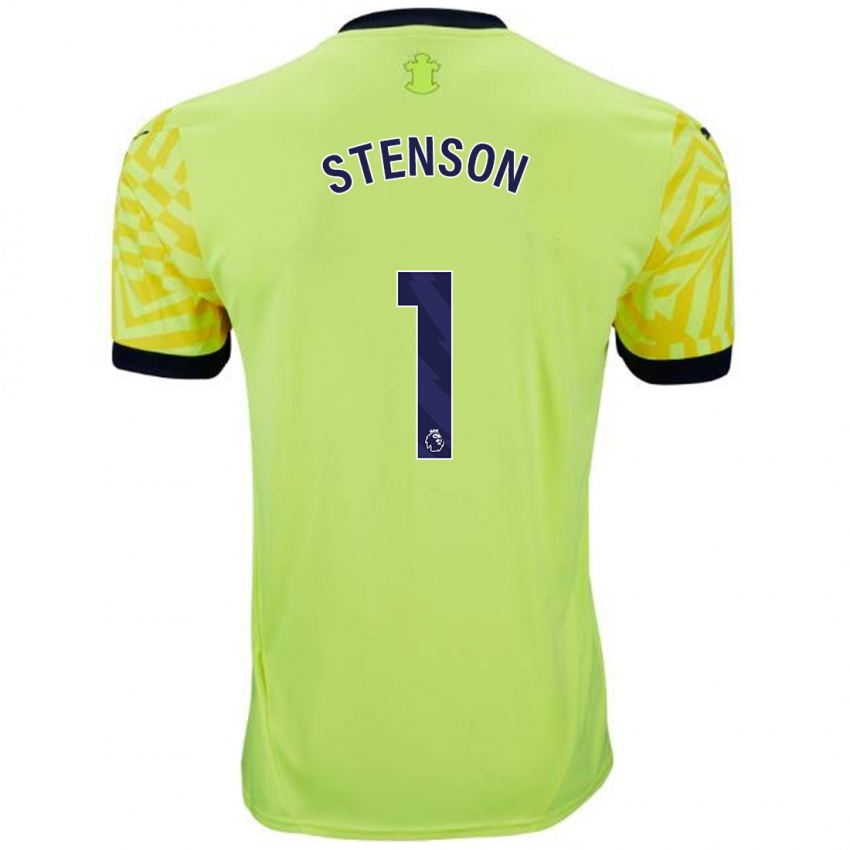 Enfant Maillot Fran Stenson #1 Jaune Tenues Extérieur 2024/25 T-Shirt Suisse