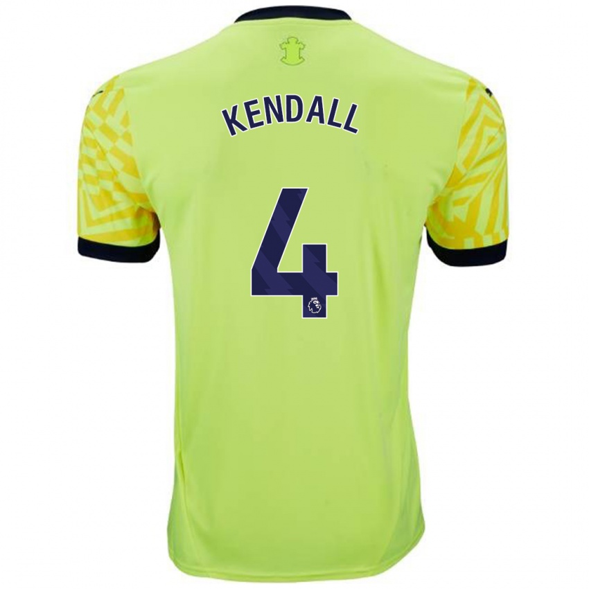 Enfant Maillot Lucia Kendall #4 Jaune Tenues Extérieur 2024/25 T-Shirt Suisse