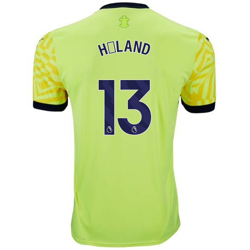 Enfant Maillot Benedicte Håland #13 Jaune Tenues Extérieur 2024/25 T-Shirt Suisse