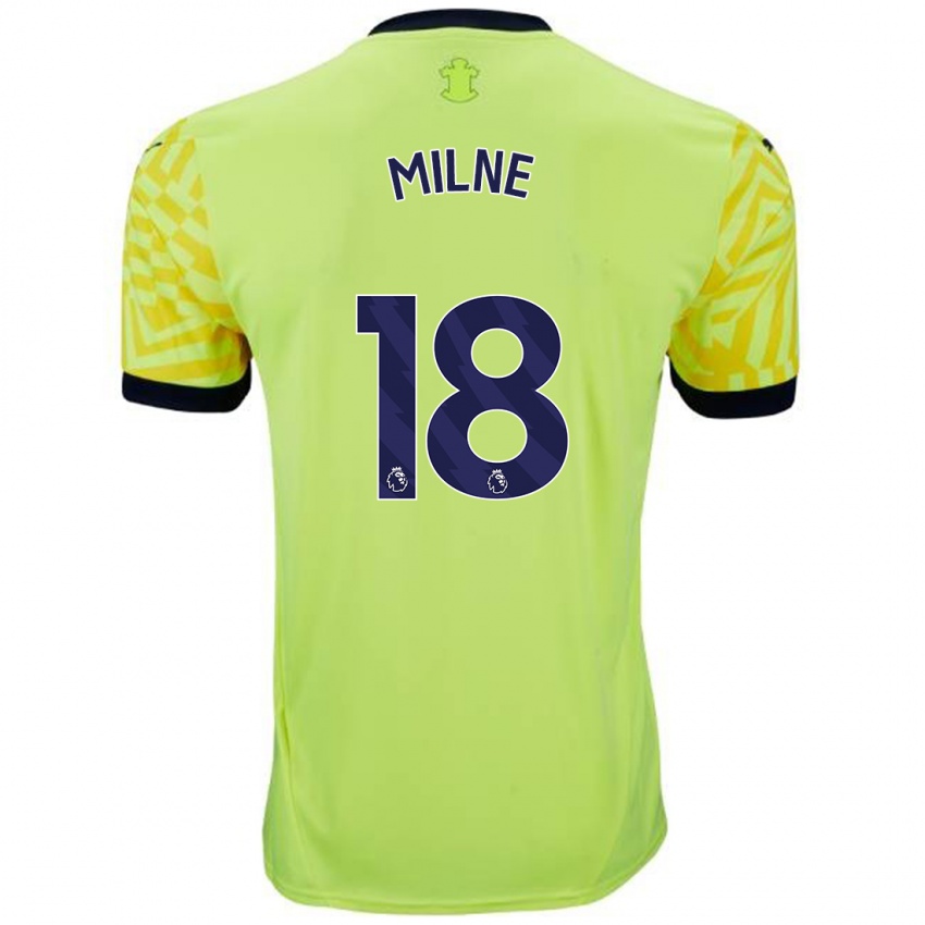 Kinder Isabel Milne #18 Gelb Auswärtstrikot Trikot 2024/25 T-Shirt Schweiz