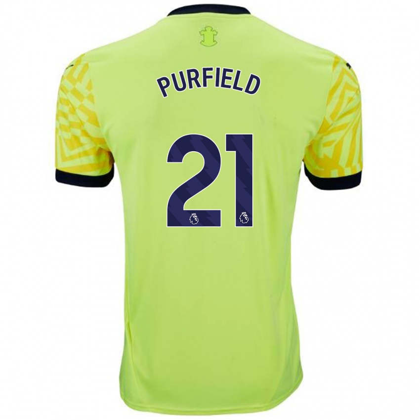 Kinder Jemma Purfield #21 Gelb Auswärtstrikot Trikot 2024/25 T-Shirt Schweiz