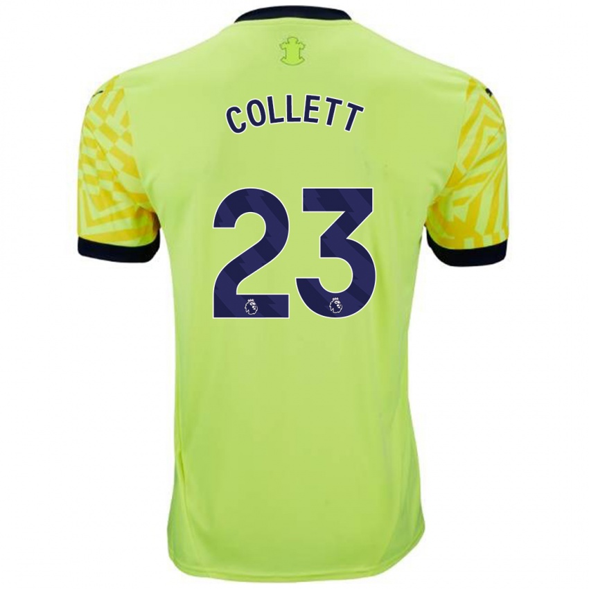 Enfant Maillot Megan Collett #23 Jaune Tenues Extérieur 2024/25 T-Shirt Suisse