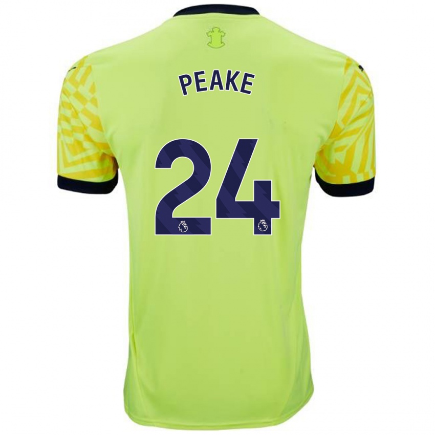 Enfant Maillot Paige Peake #24 Jaune Tenues Extérieur 2024/25 T-Shirt Suisse