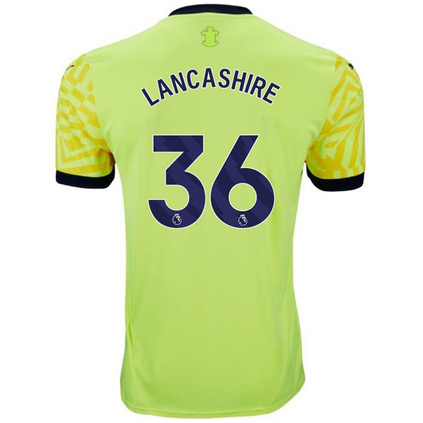 Enfant Maillot Olly Lancashire #36 Jaune Tenues Extérieur 2024/25 T-Shirt Suisse