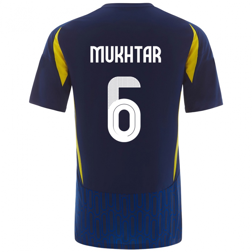 Enfant Maillot Mukhtar Ali #6 Bleu Jaune Tenues Extérieur 2024/25 T-Shirt Suisse