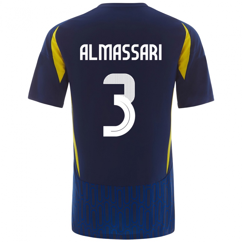 Kinder Wadha Almassari #3 Blau Gelb Auswärtstrikot Trikot 2024/25 T-Shirt Schweiz