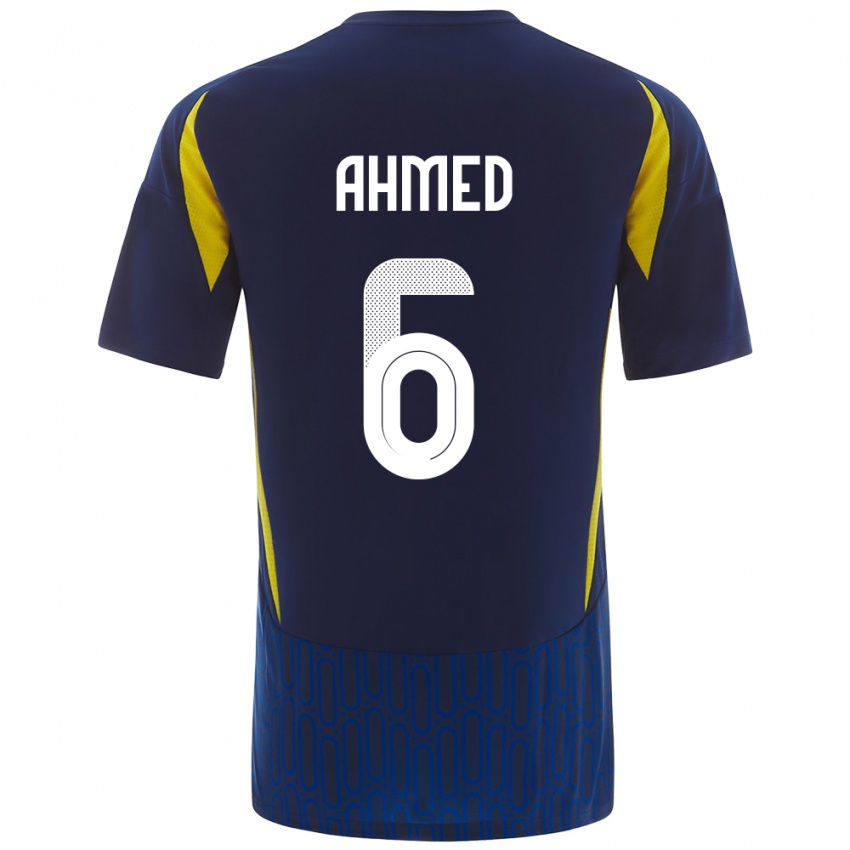 Kinder Aseel Ahmed #6 Blau Gelb Auswärtstrikot Trikot 2024/25 T-Shirt Schweiz