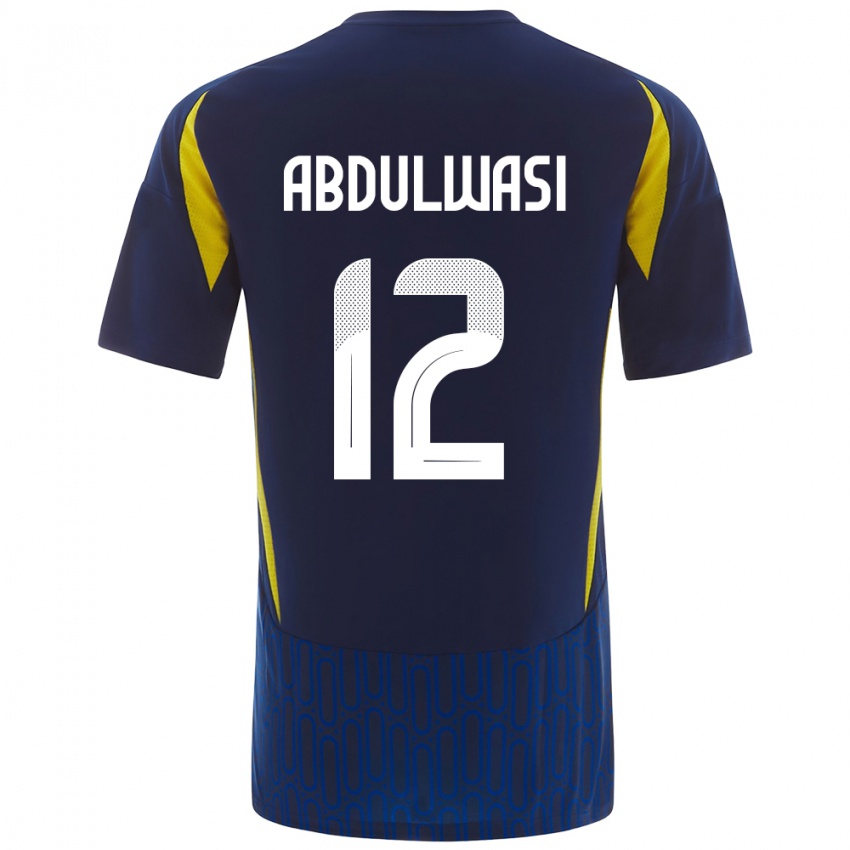 Enfant Maillot Dalal Abdulwasi #12 Bleu Jaune Tenues Extérieur 2024/25 T-Shirt Suisse