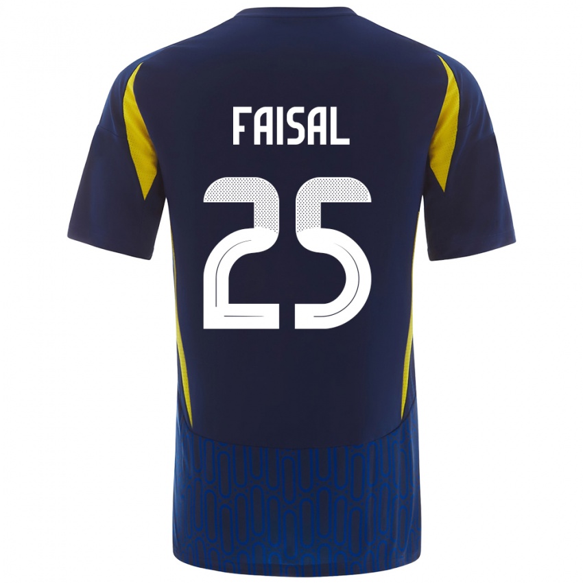 Enfant Maillot Samira Faisal #25 Bleu Jaune Tenues Extérieur 2024/25 T-Shirt Suisse