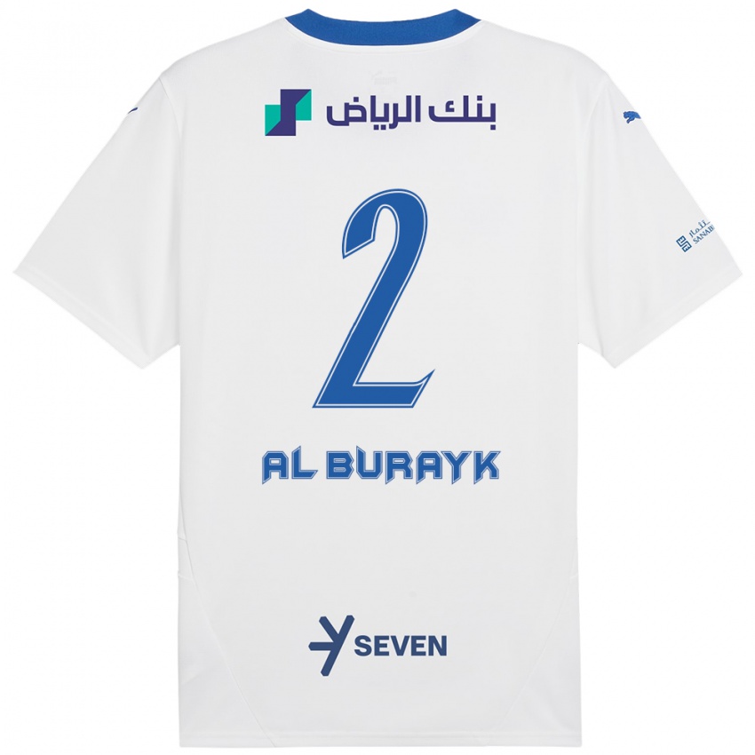 Kinder Mohammed Al-Burayk #2 Weiß Blau Auswärtstrikot Trikot 2024/25 T-Shirt Schweiz