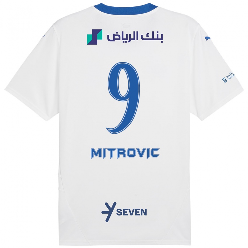 Kinder Aleksandar Mitrovic #9 Weiß Blau Auswärtstrikot Trikot 2024/25 T-Shirt Schweiz