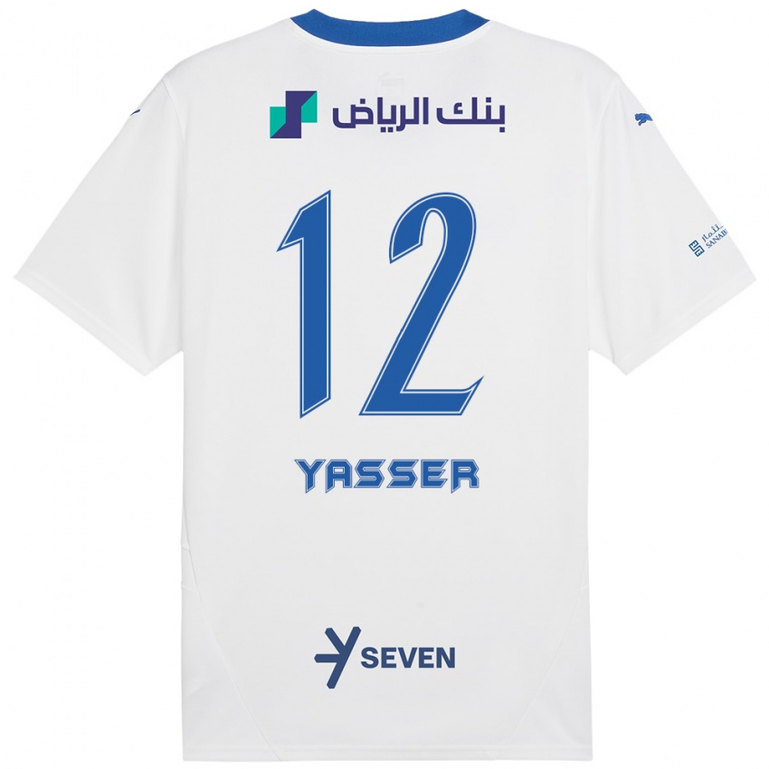 Kinder Yasser Al-Shahrani #12 Weiß Blau Auswärtstrikot Trikot 2024/25 T-Shirt Schweiz