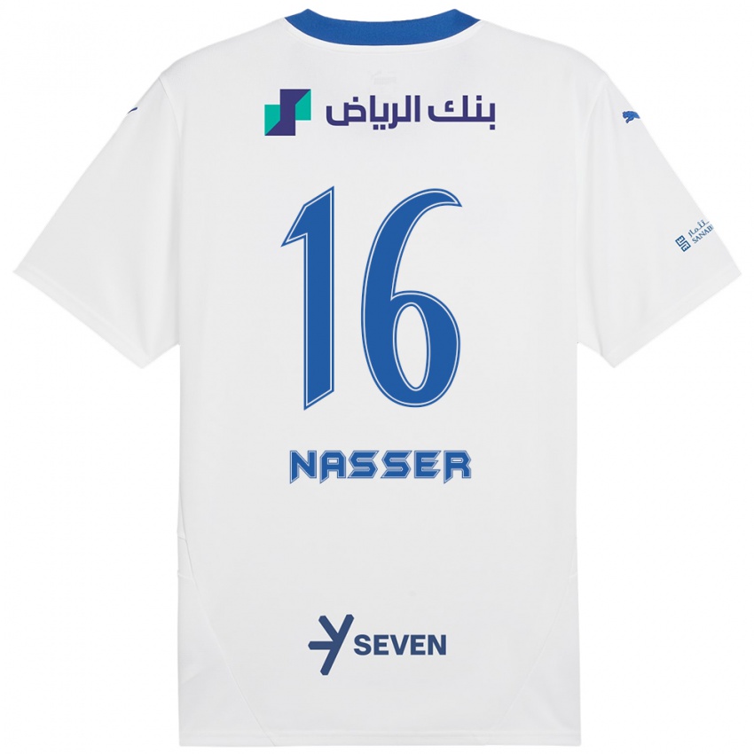 Kinder Nasser Al-Dawsari #16 Weiß Blau Auswärtstrikot Trikot 2024/25 T-Shirt Schweiz