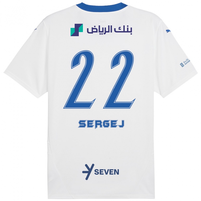 Kinder Sergej Milinkovic-Savic #22 Weiß Blau Auswärtstrikot Trikot 2024/25 T-Shirt Schweiz