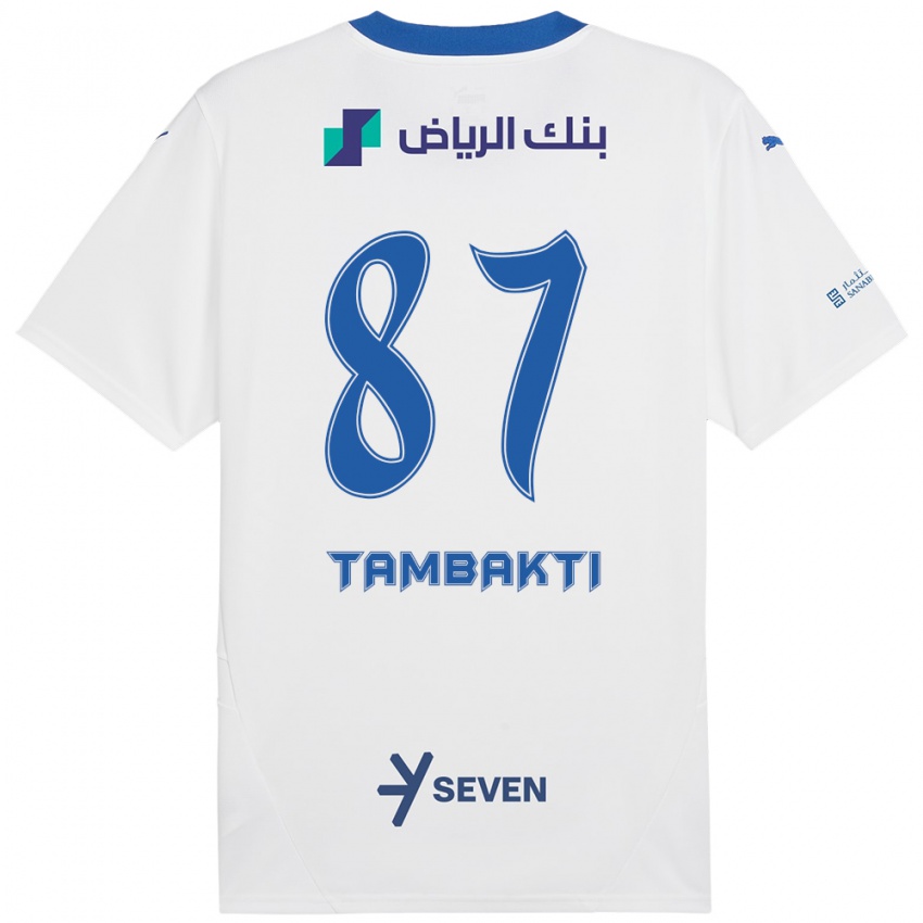 Kinder Hassan Tambakti #87 Weiß Blau Auswärtstrikot Trikot 2024/25 T-Shirt Schweiz