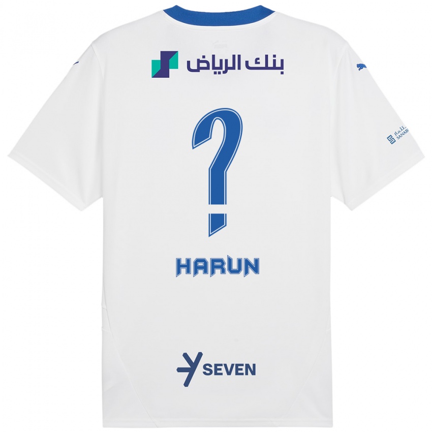 Kinder Saud Harun #0 Weiß Blau Auswärtstrikot Trikot 2024/25 T-Shirt Schweiz