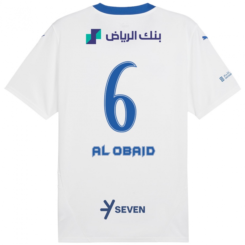 Kinder Lulu Al-Obaid #6 Weiß Blau Auswärtstrikot Trikot 2024/25 T-Shirt Schweiz