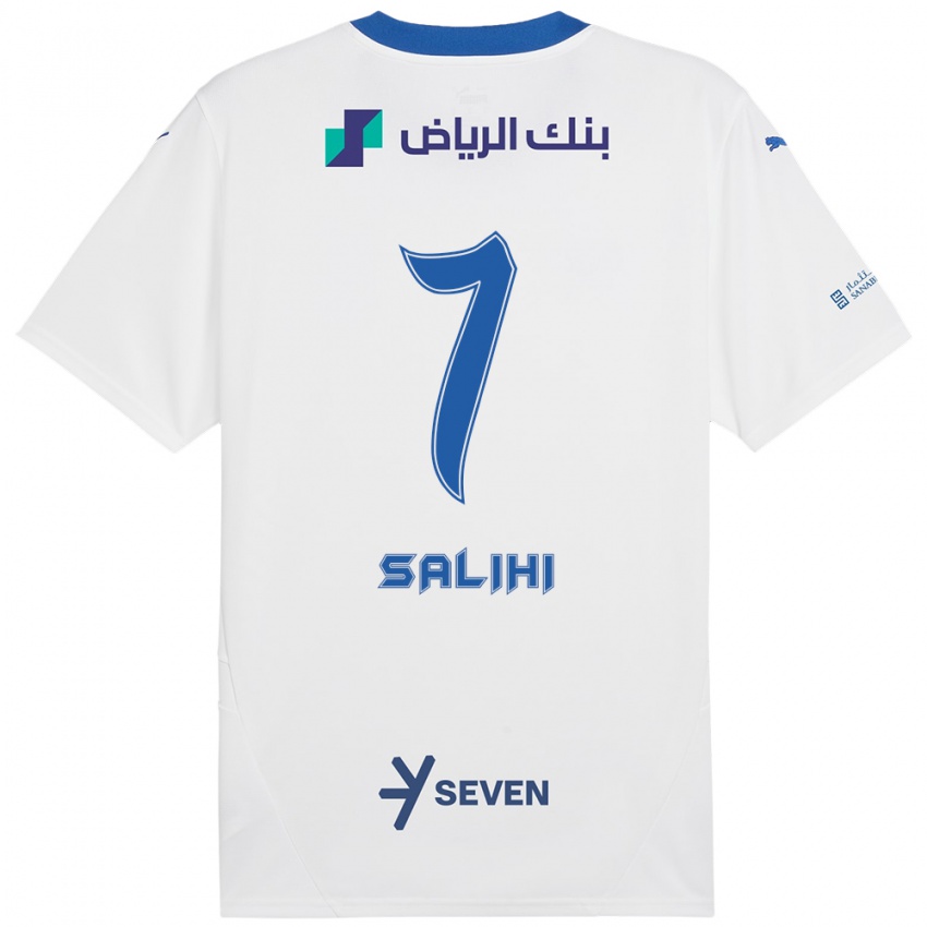 Kinder Shokhan Salihi #7 Weiß Blau Auswärtstrikot Trikot 2024/25 T-Shirt Schweiz