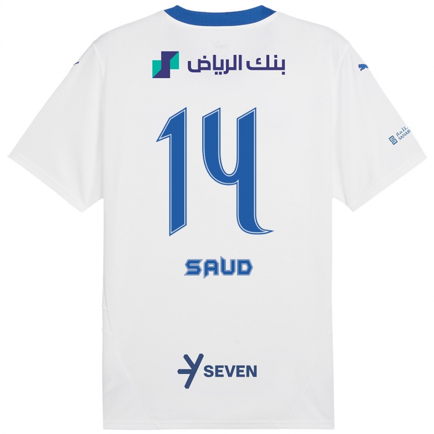 Kinder Nouf Saud #14 Weiß Blau Auswärtstrikot Trikot 2024/25 T-Shirt Schweiz