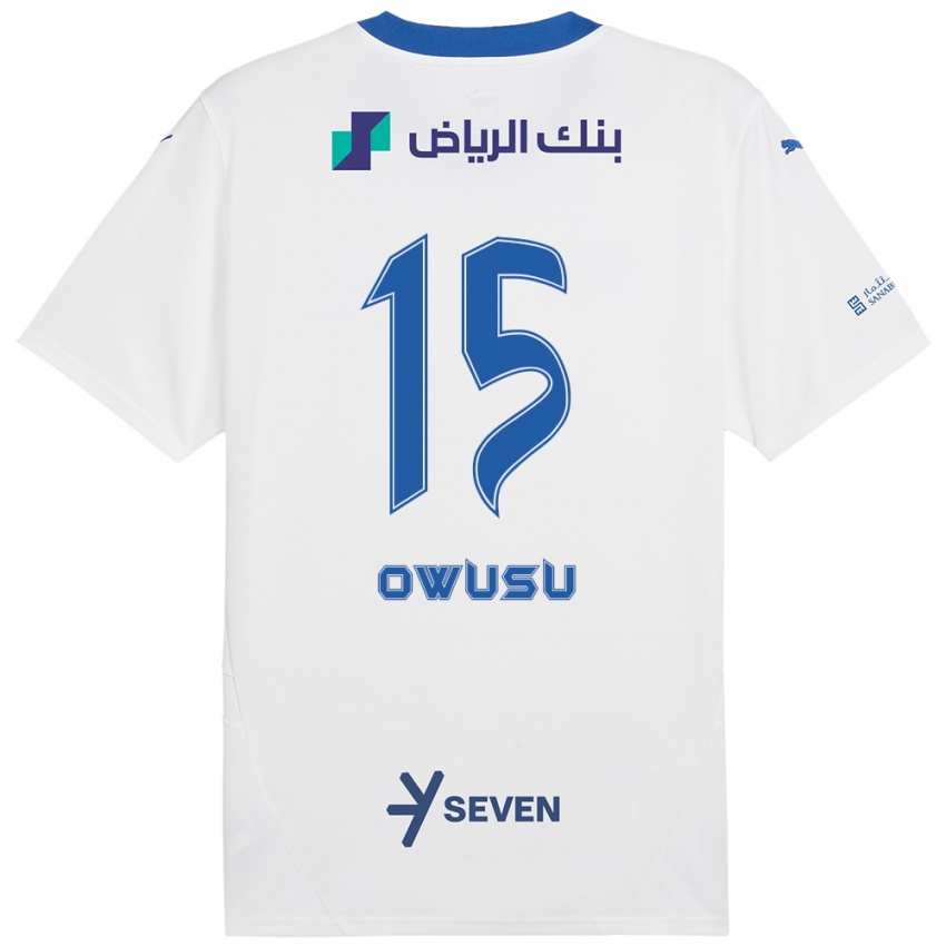 Kinder Mavis Owusu #15 Weiß Blau Auswärtstrikot Trikot 2024/25 T-Shirt Schweiz