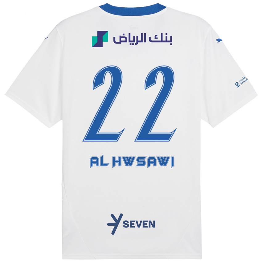 Kinder Shorouq Al-Hwsawi #22 Weiß Blau Auswärtstrikot Trikot 2024/25 T-Shirt Schweiz