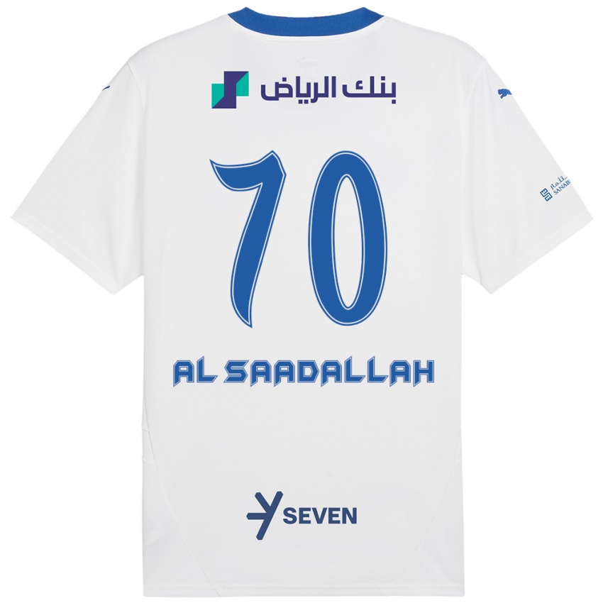 Kinder Hessa Al-Saadallah #70 Weiß Blau Auswärtstrikot Trikot 2024/25 T-Shirt Schweiz