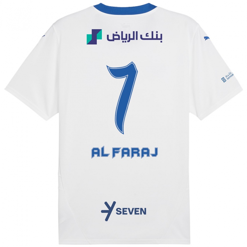 Kinder Salman Al-Faraj #7 Weiß Blau Auswärtstrikot Trikot 2024/25 T-Shirt Schweiz