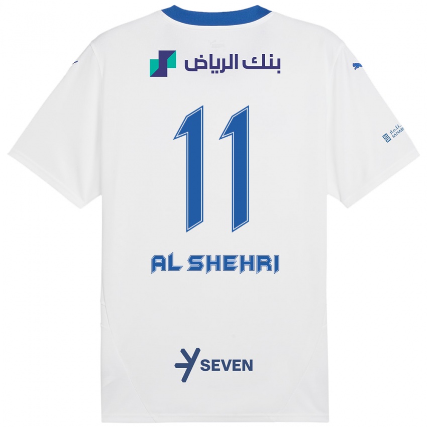 Kinder Saleh Al-Shehri #11 Weiß Blau Auswärtstrikot Trikot 2024/25 T-Shirt Schweiz