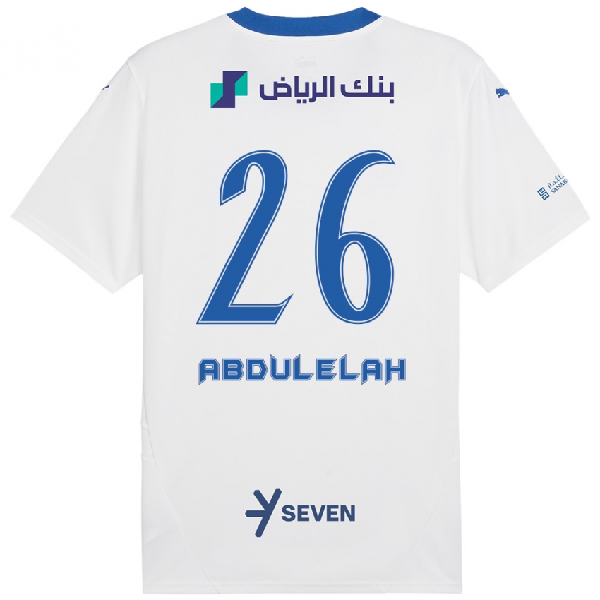 Kinder Abdulelah Al-Malki #26 Weiß Blau Auswärtstrikot Trikot 2024/25 T-Shirt Schweiz