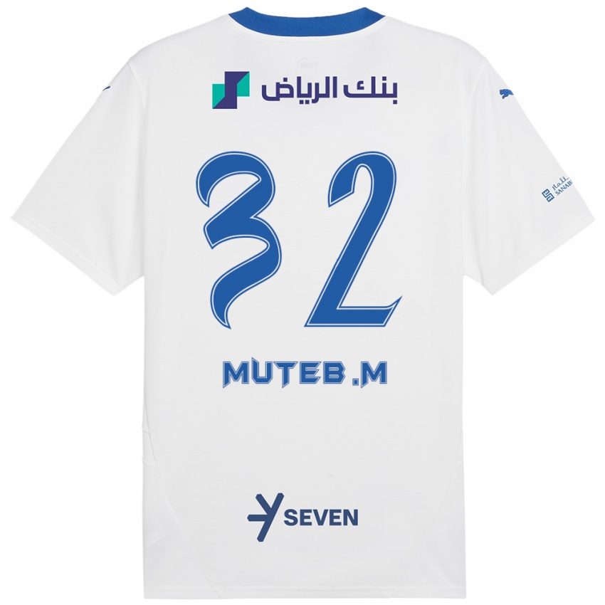 Kinder Muteb Al-Mufarrij #32 Weiß Blau Auswärtstrikot Trikot 2024/25 T-Shirt Schweiz