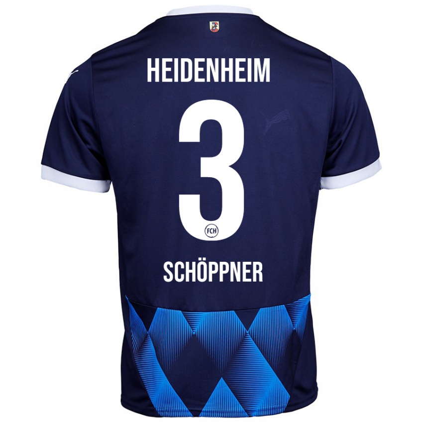 Kinder Jan Schöppner #3 Dunkel Marineblau Auswärtstrikot Trikot 2024/25 T-Shirt Schweiz