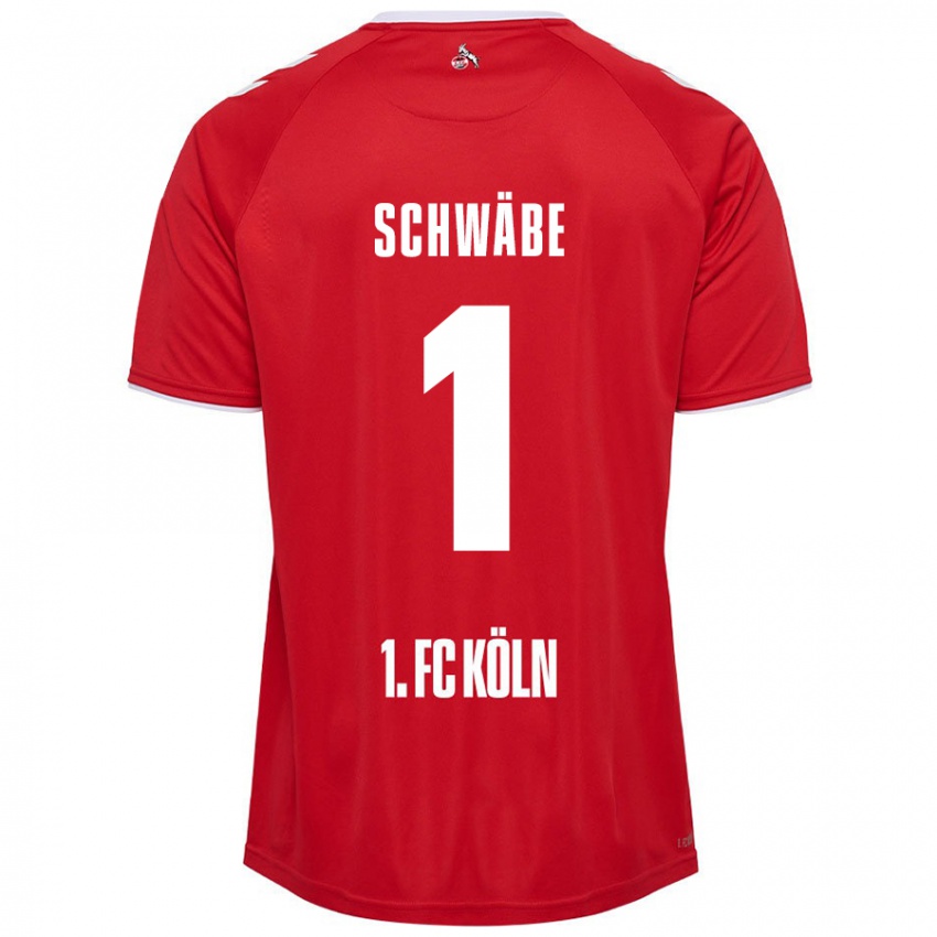 Kinder Marvin Schwäbe #1 Rot Weiß Auswärtstrikot Trikot 2024/25 T-Shirt Schweiz