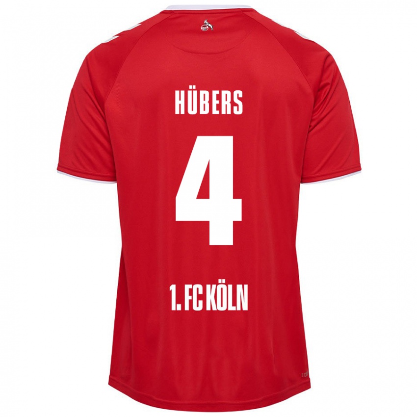 Kinder Timo Hübers #4 Rot Weiß Auswärtstrikot Trikot 2024/25 T-Shirt Schweiz