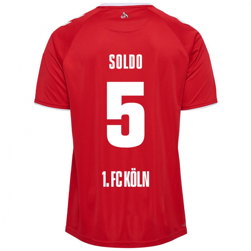 Kinder Nikola Soldo #5 Rot Weiß Auswärtstrikot Trikot 2024/25 T-Shirt Schweiz