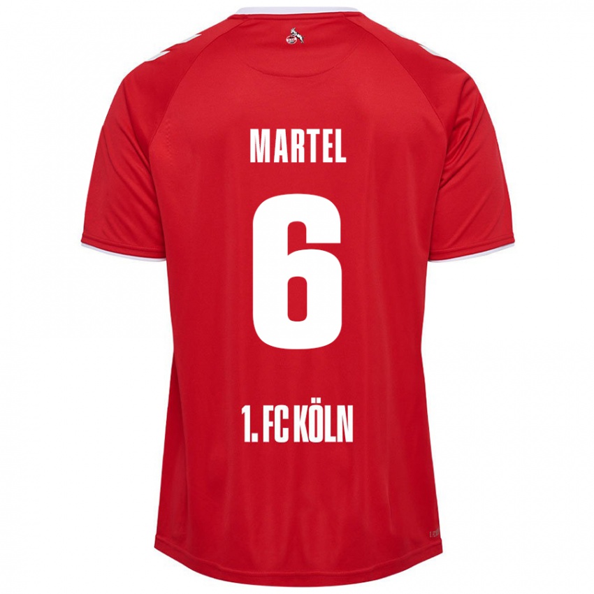 Kinder Eric Martel #6 Rot Weiß Auswärtstrikot Trikot 2024/25 T-Shirt Schweiz