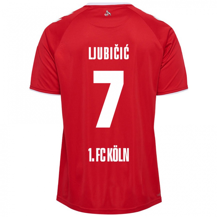 Kinder Dejan Ljubicic #7 Rot Weiß Auswärtstrikot Trikot 2024/25 T-Shirt Schweiz