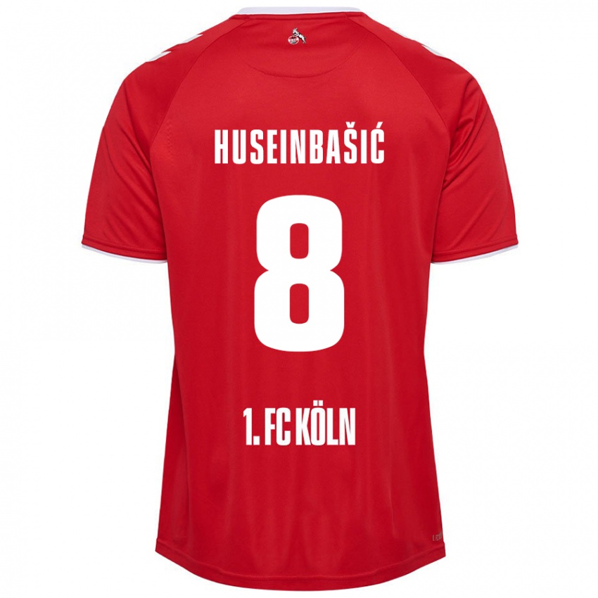 Kinder Denis Huseinbasic #8 Rot Weiß Auswärtstrikot Trikot 2024/25 T-Shirt Schweiz