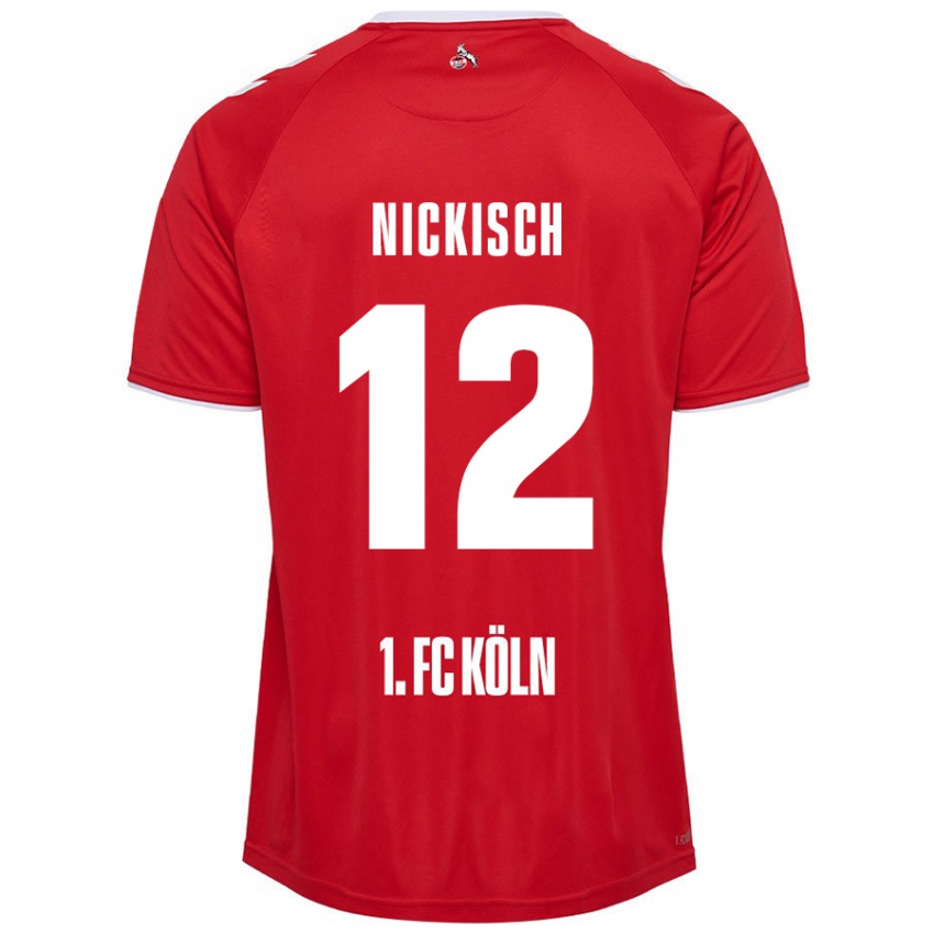 Kinder Jonas Nickisch #12 Rot Weiß Auswärtstrikot Trikot 2024/25 T-Shirt Schweiz