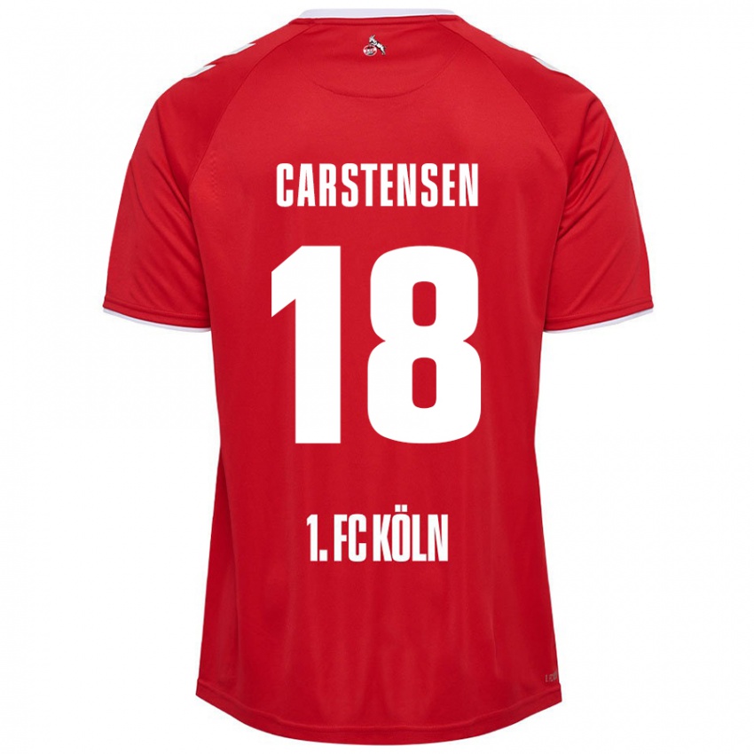 Kinder Rasmus Carstensen #18 Rot Weiß Auswärtstrikot Trikot 2024/25 T-Shirt Schweiz