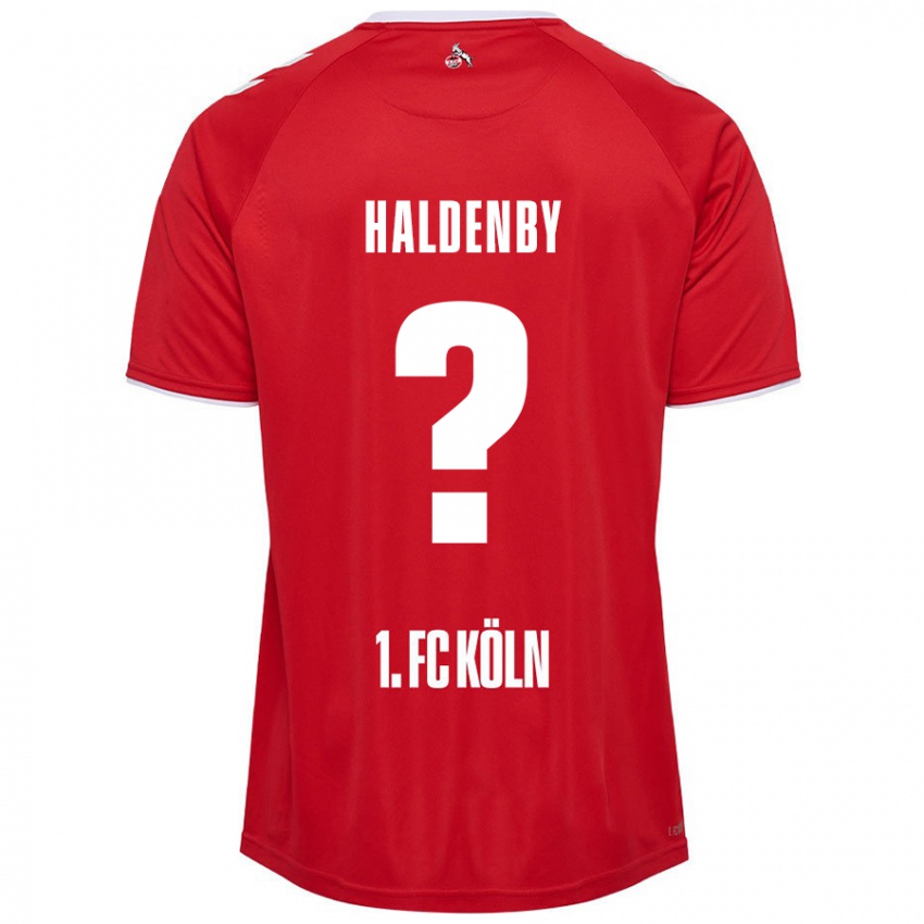 Kinder Ben Haldenby #0 Rot Weiß Auswärtstrikot Trikot 2024/25 T-Shirt Schweiz