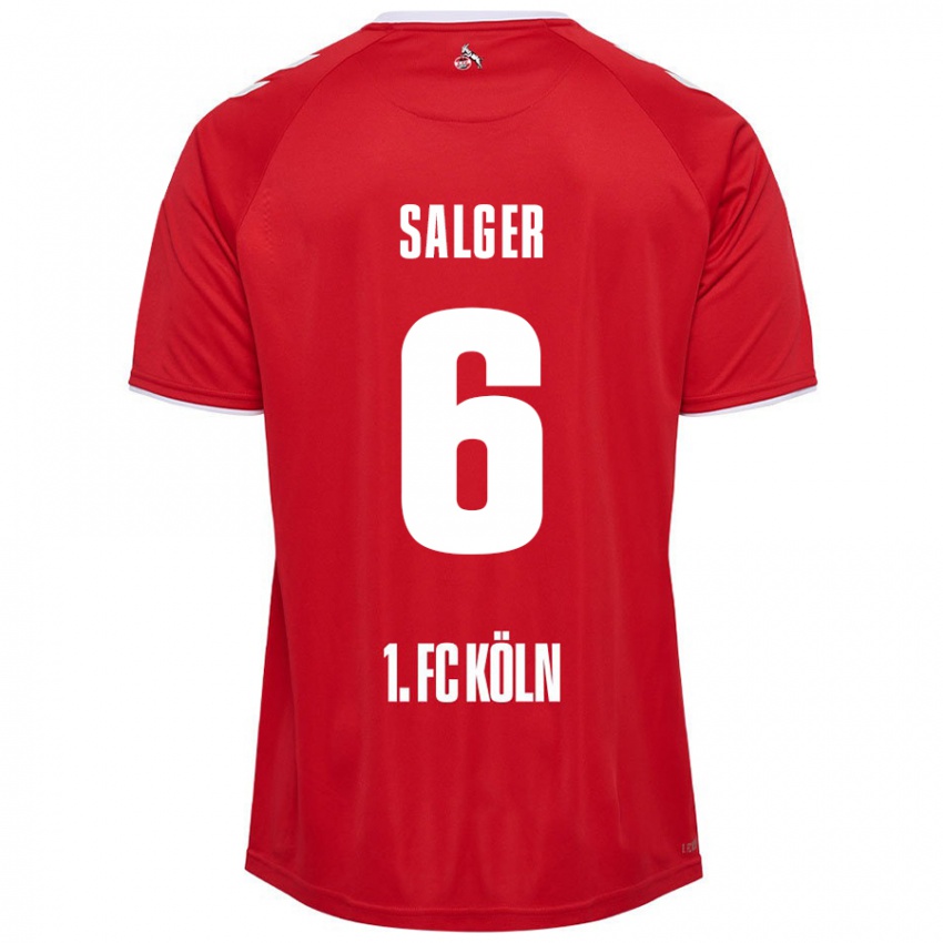 Enfant Maillot Stephan Salger #6 Rouge Blanc Tenues Extérieur 2024/25 T-Shirt Suisse