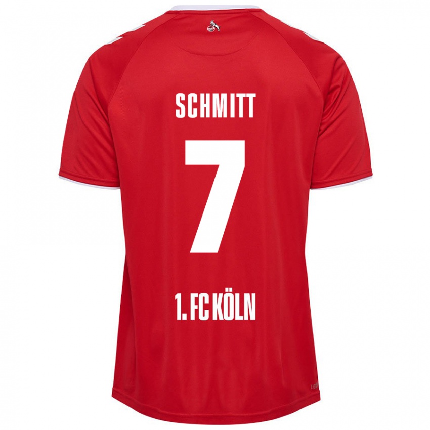 Enfant Maillot Oliver Schmitt #7 Rouge Blanc Tenues Extérieur 2024/25 T-Shirt Suisse