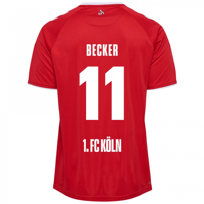 Kinder Marlon Becker #11 Rot Weiß Auswärtstrikot Trikot 2024/25 T-Shirt Schweiz