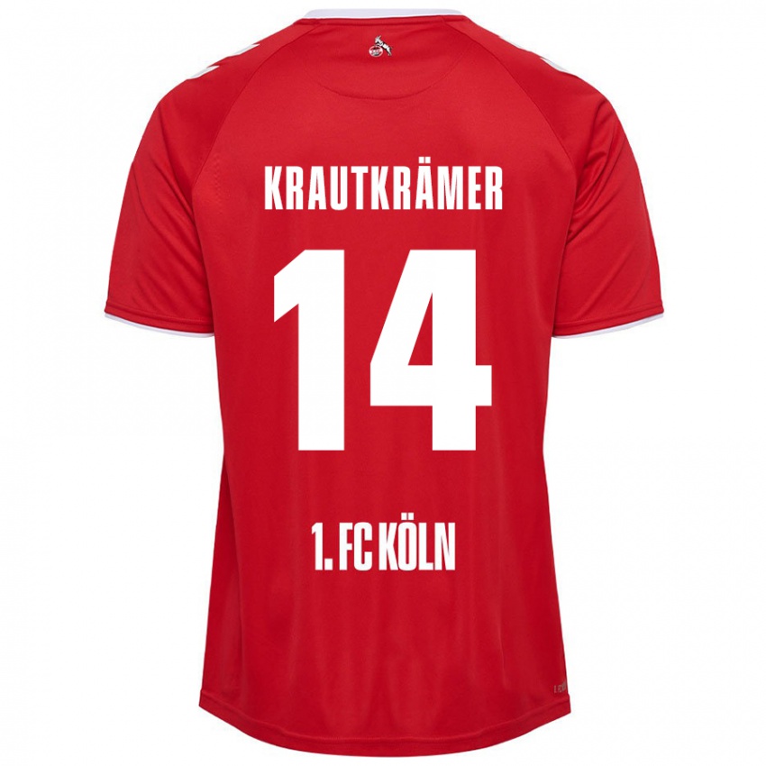 Kinder Jakob Krautkrämer #14 Rot Weiß Auswärtstrikot Trikot 2024/25 T-Shirt Schweiz