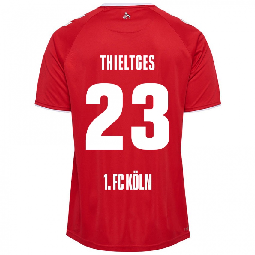 Kinder Phil Thieltges #23 Rot Weiß Auswärtstrikot Trikot 2024/25 T-Shirt Schweiz