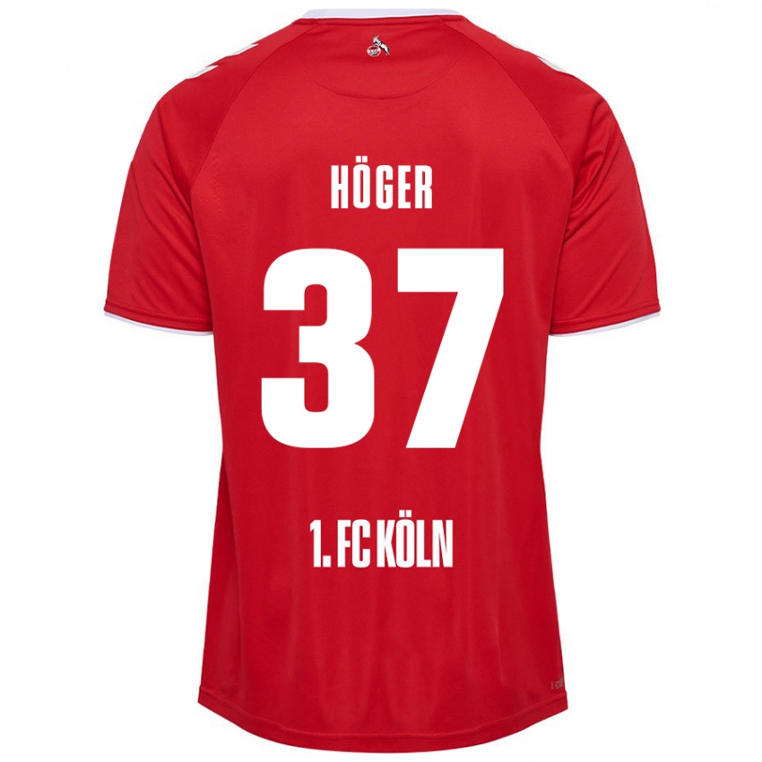 Kinder Marco Höger #37 Rot Weiß Auswärtstrikot Trikot 2024/25 T-Shirt Schweiz