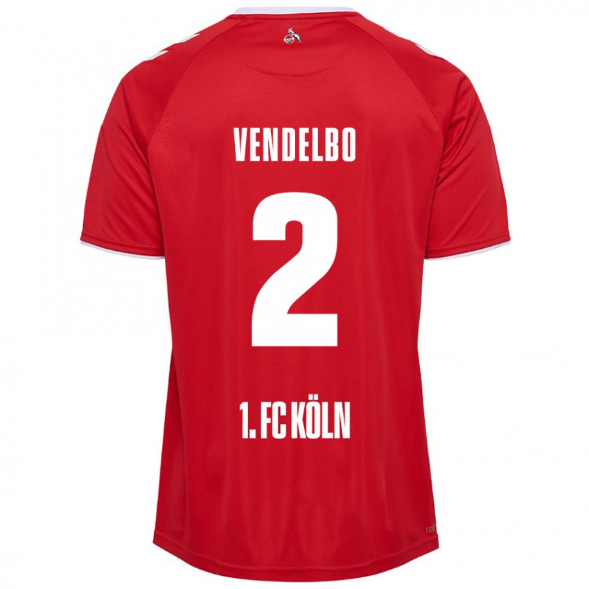 Enfant Maillot Sofie Vendelbo #2 Rouge Blanc Tenues Extérieur 2024/25 T-Shirt Suisse